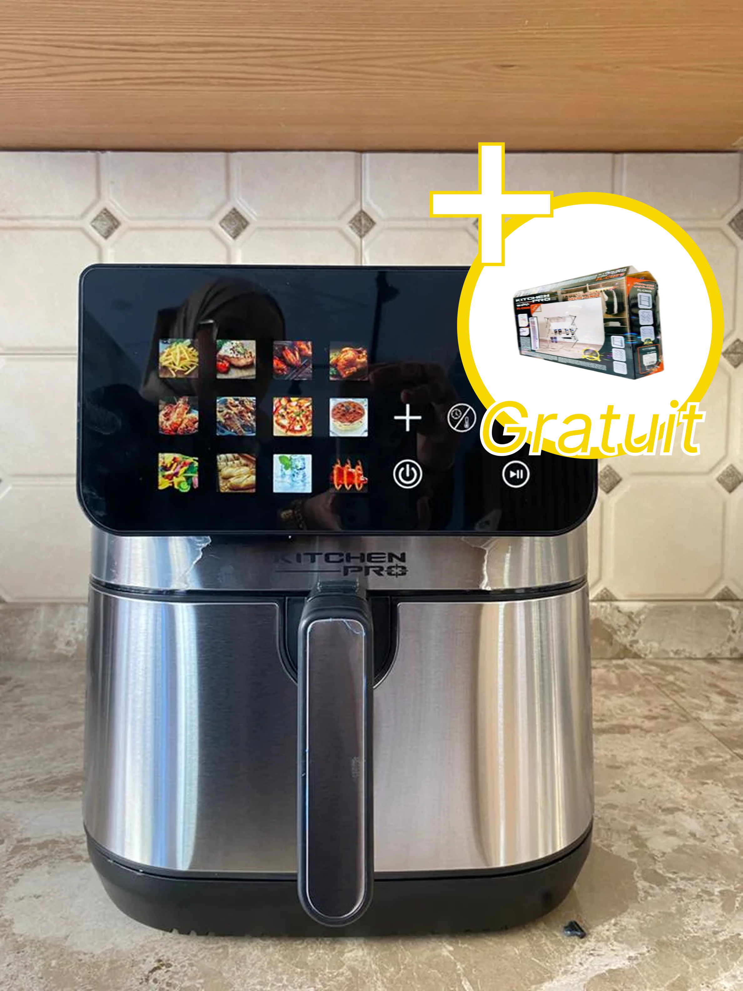 PACK - KITCHEN PRO AIRFRYER 9L + SÈCHE LINGE OFFERT