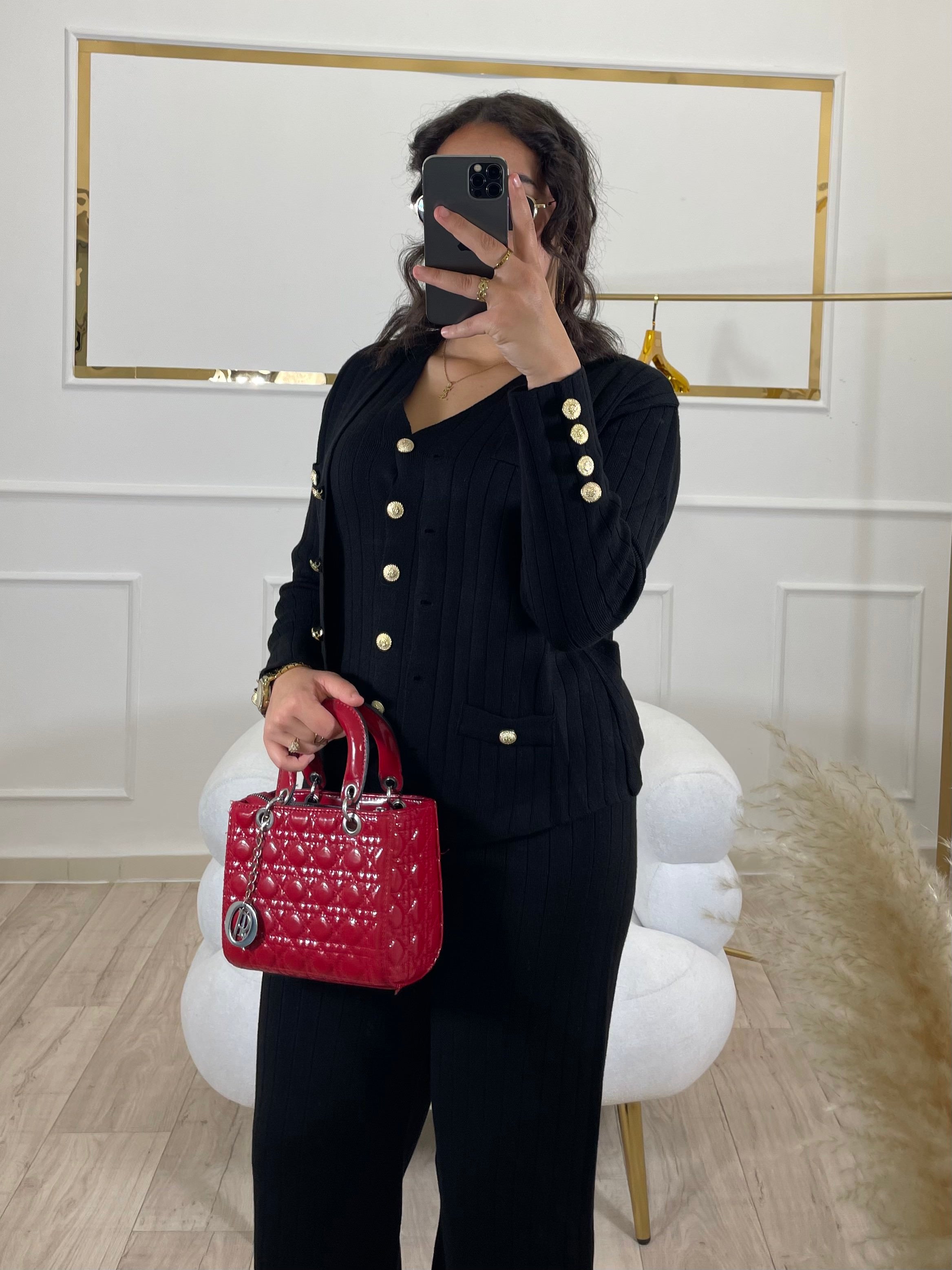 ENSEMBLE 3 PI2CES COURT - Noir