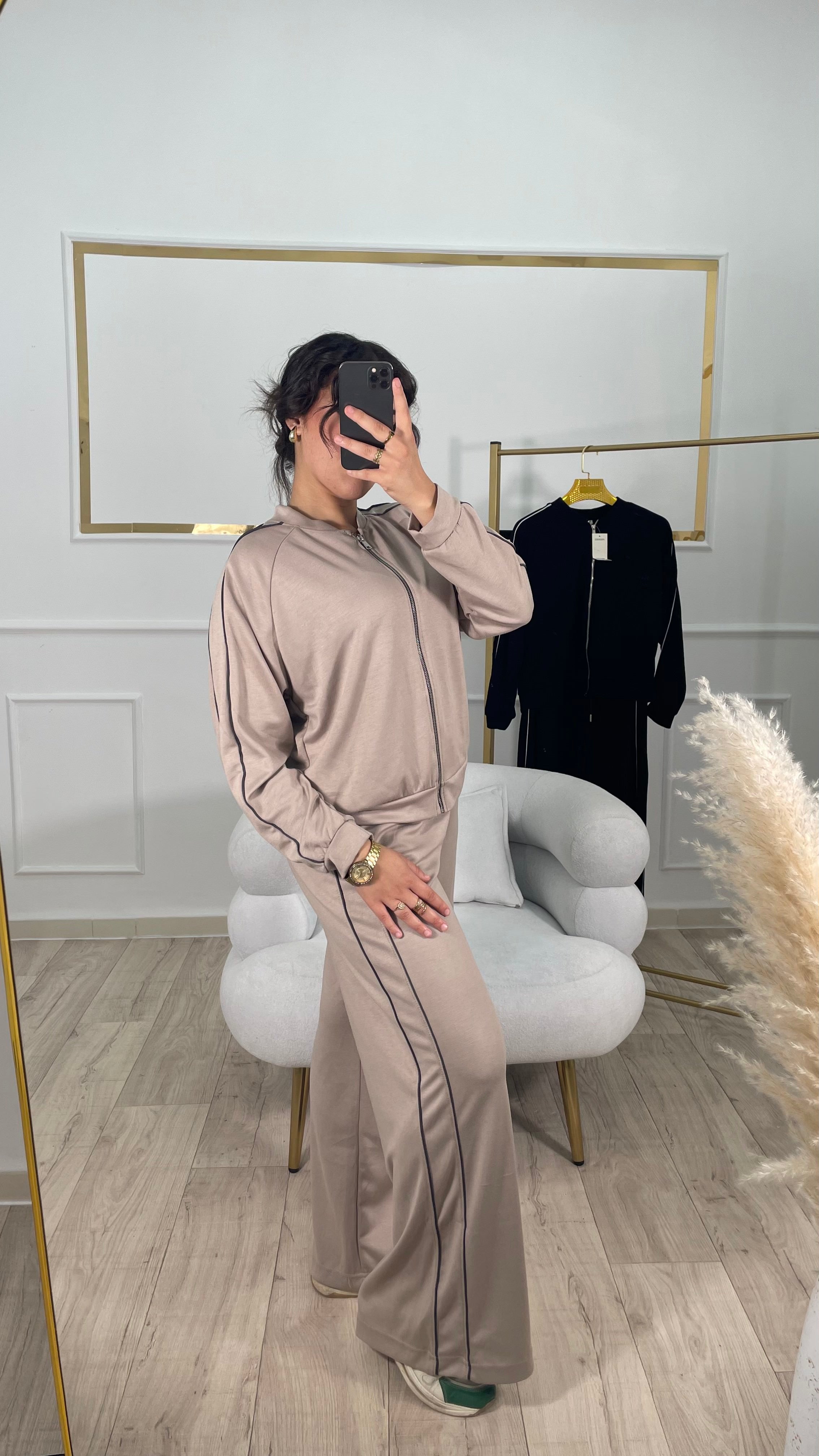 ENSEMBLE MANEL - NOIR / BEIGE