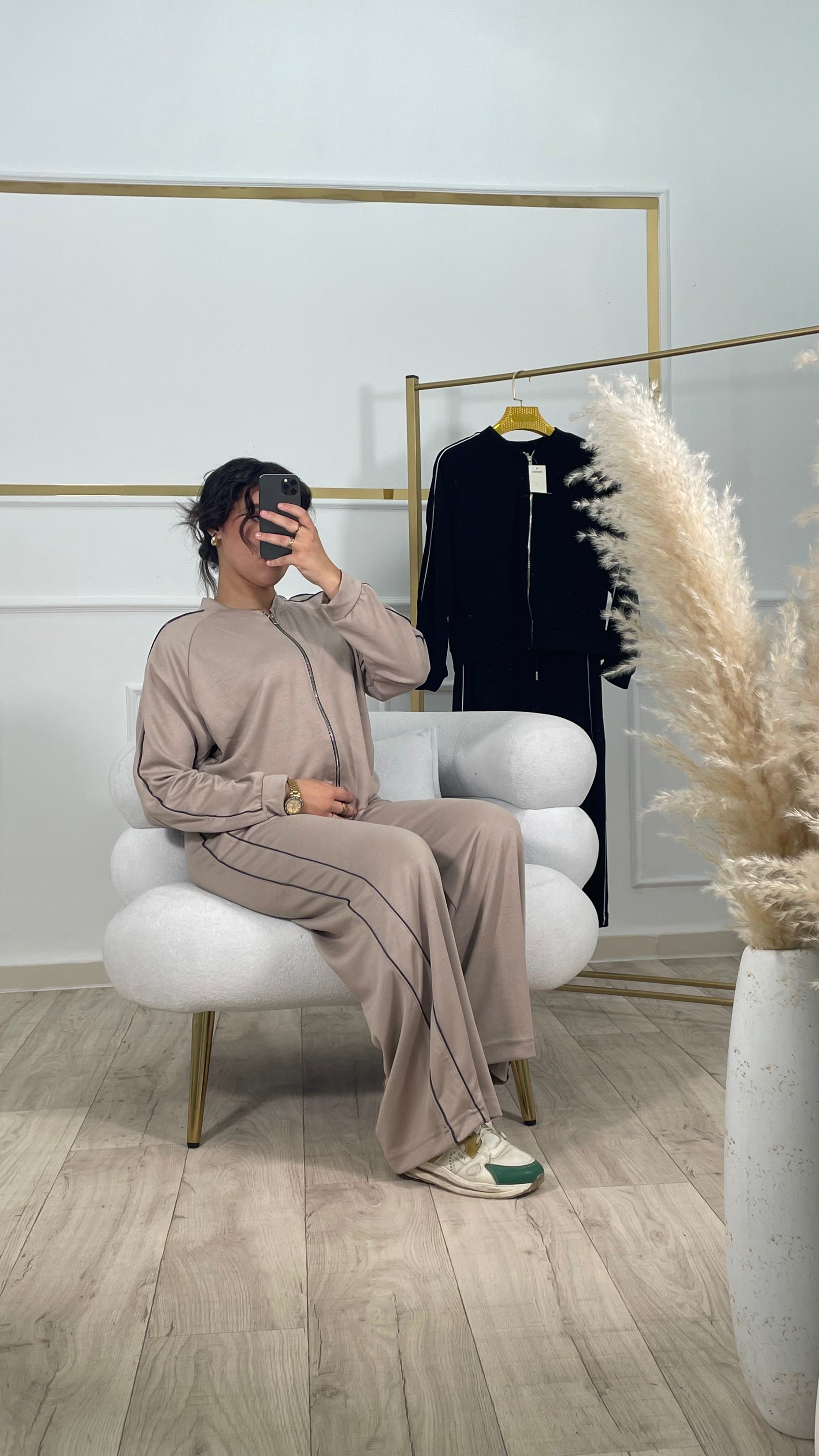 ENSEMBLE MANEL - NOIR / BEIGE