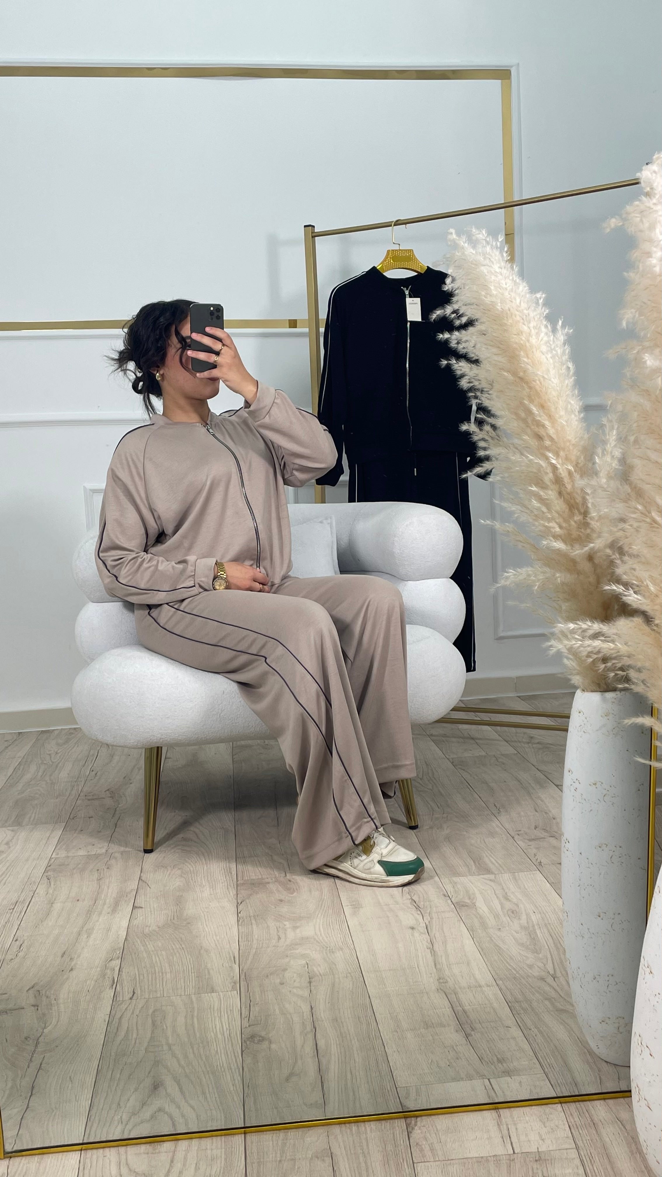 ENSEMBLE MANEL - NOIR / BEIGE