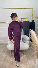 Ensemble OYSHO Col Roulé - BORDEAU \ Noir