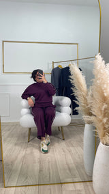 Ensemble OYSHO Col Roulé - BORDEAU \ Noir