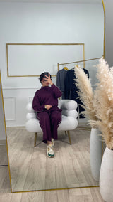 Ensemble OYSHO Col Roulé - BORDEAU \ Noir