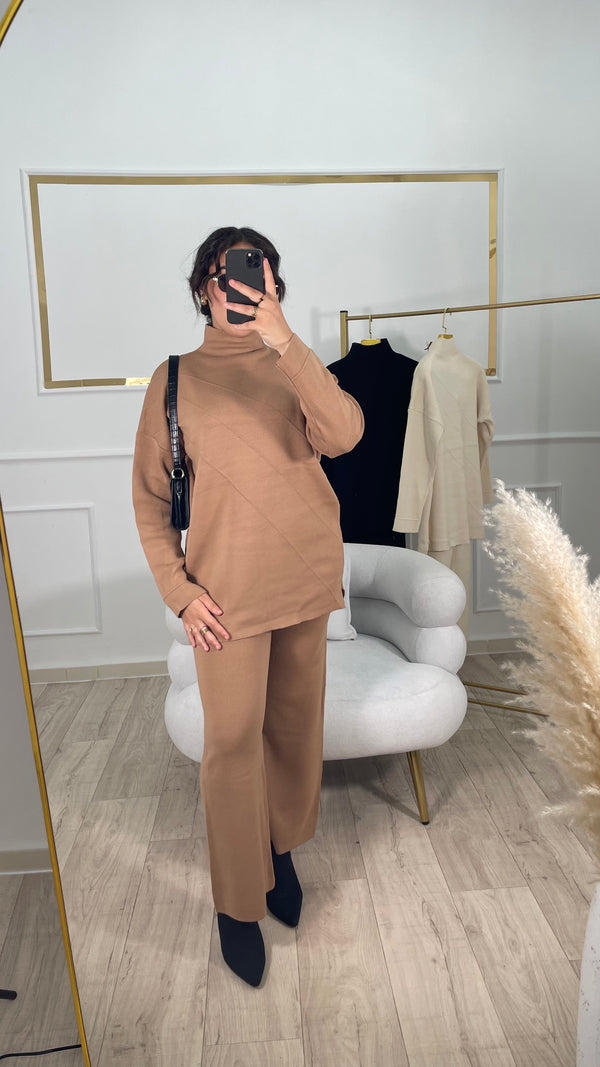 ENSEMBLE LYNDA - Marron \ Beige \ Noir