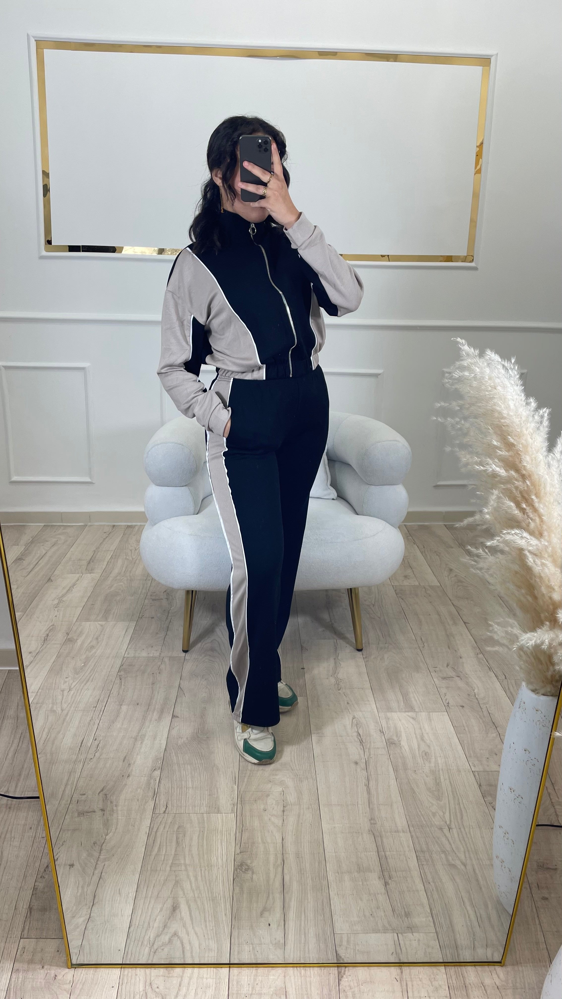 ENSEMBLE RAHMA - NOIRE ET BEIGE