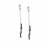 Boucles d'oreille سيلانيت هندسي | أقراط هندسية بحجر السيالونايت 