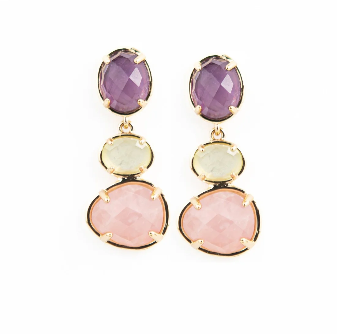 boucles d'oreillers pebbles mixed | أقراط بيبلز ميكسد