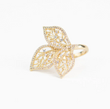 bague péridot feuille sauvage | خاتم الورقة البرية بحجر البيريدوت 