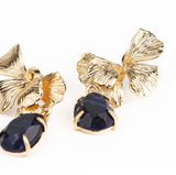 boucles d'oreille pansy sodalite | أقراط بانسي بحجر السوداليت