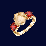 bague golden citrine | خاتم بحجر السترين الذهبي
