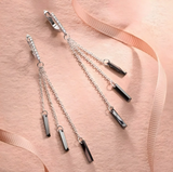 Boucles d'oreille سيلانيت هندسي | أقراط هندسية بحجر السيالونايت 