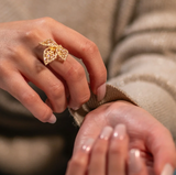 bague péridot feuille sauvage | خاتم الورقة البرية بحجر البيريدوت 