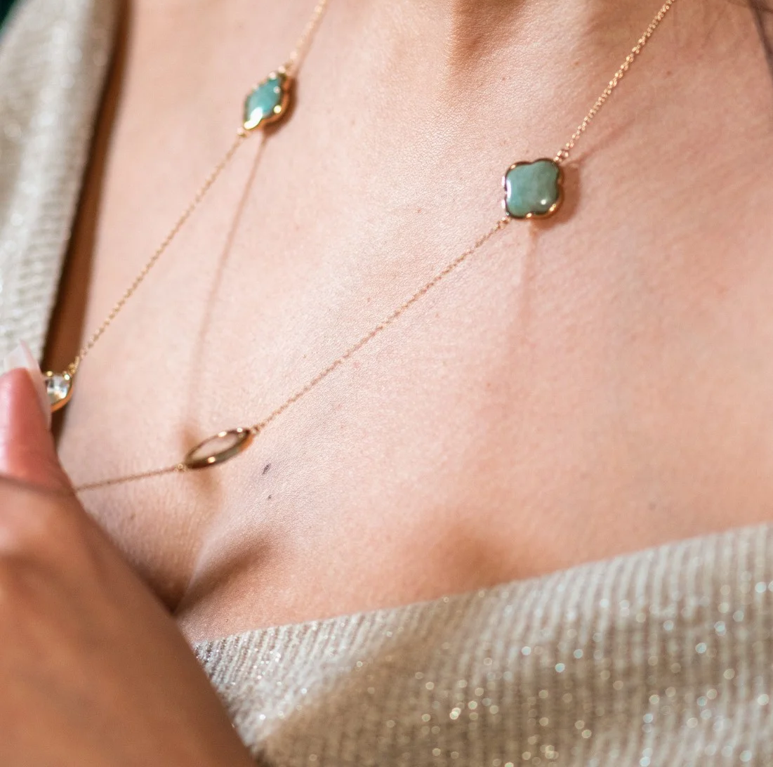 collier serene amazonite | قلادة سيرين بحجر أمازونايت