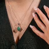 collier prism aventurine | قلادة بريزم بحجر الأفنتورين