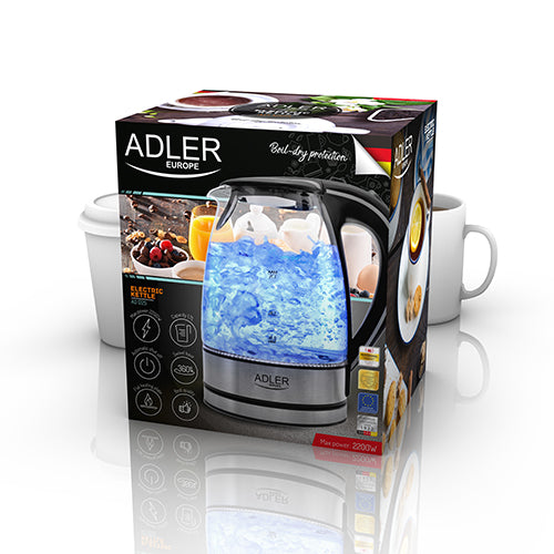 Adler AD 1225 Bouilloire en verre 1,7 L