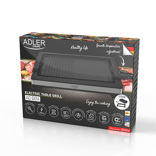 Adler AD 6614 Gril de table électrique 3000W