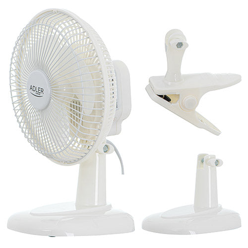 Adler - AD 7317 - Ventilateur 15 cm avec clip + base
